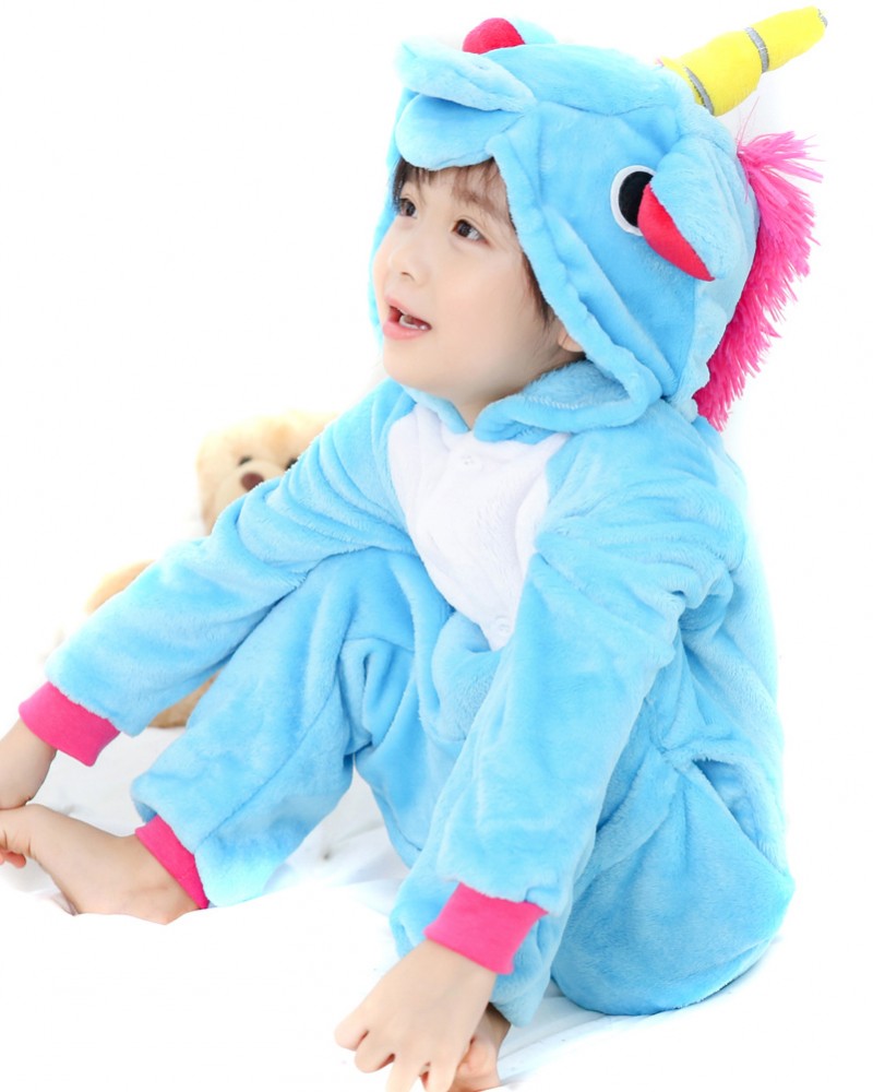 Kigurumi Enfant Lapin Bleu l Combinaison Pyjama