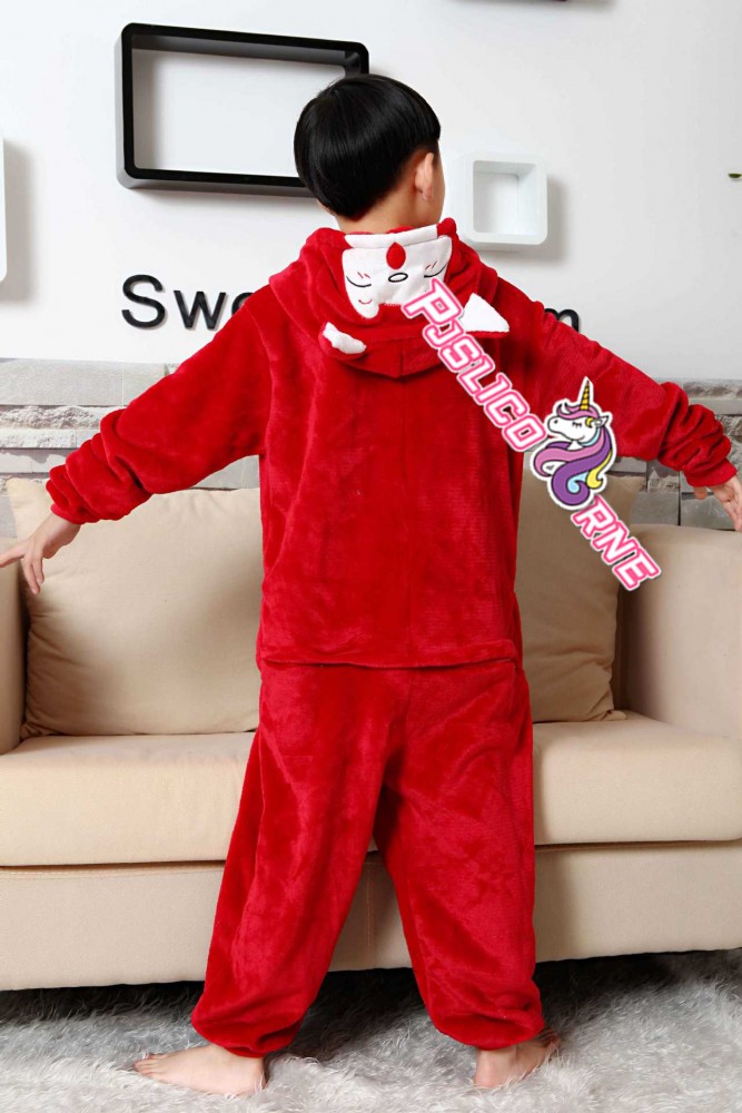 Combinaison Pyjama Rouge Renard Animaux Déguisement Enfants - Kigurumi  Pyjamas Combinaison